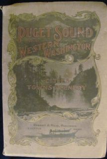  Sound & Western Washington Booklet, Photos Cities Scenery Maps Towns
