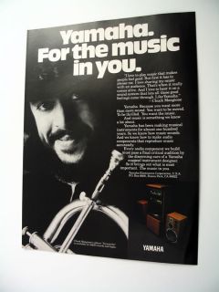 Yamaha Stereo Systems Chuck Mangione 1981 Print Ad