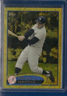 Mickey Mantle 2012 Topps #7 Gold Sparkle Rare New York Yankees HOF