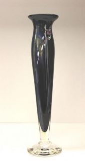  Hand Blown Art Glass Bud Flower Vase 14 5 Tall and Signed