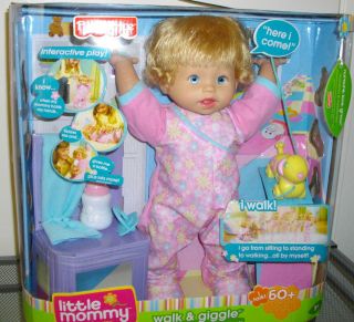 Fisher Price Little Mommy Walk and Giggle Doll Interactive NEW