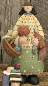williraye ww7760 knitter lady with yarn figurine search