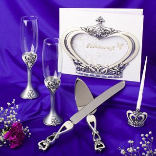 Cinderella Wedding Set Flutes Guest Book Cake Knife