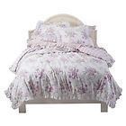 SIMPLY SHABBY CHIC WHITE PINK ESSEX FLORAL FULL/QUEEN DUVET COVER W/ 2