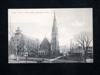 Church of The Unity Springfield MA c1905 Old Postcard