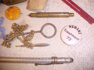 Vintage Misc. Group from Junk Drawer Whistle Metal Pencil Pin Backs