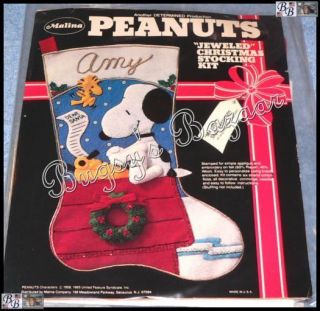 My List Snoopy Woodstock Felt Christmas Stocking Kit