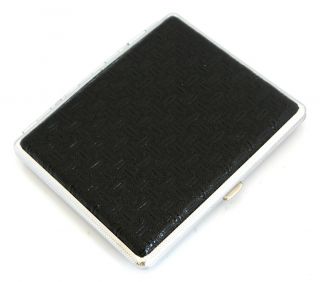 100s Shinny Leather Cigarette Case 70196 Black Patch