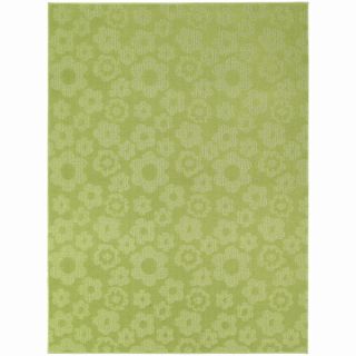 Girls Flowers Lime Children Area Rug (5x8 or 8x10) Durable Carpet