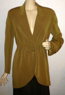 Vintage 70s 80s Claude Montana Italian Brown Jacket 8 42 Couture