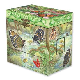 New Childs Monarchs Butterfly Musical Jewelry Box Gift