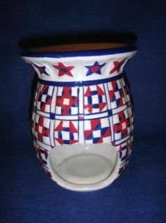 Partylite Tart Warmer Red White and Blue Quilt Pattern