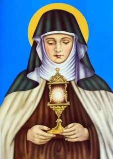 Catholic Italian Picture Print St Clare Clara Assisi