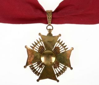 Spanish Order of Cisneros Commanders Cross Neck Award
