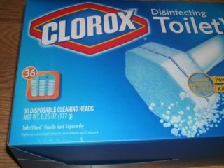Clorox Disinfecting Toilet Wand Refills Big 36ct BX Plus Bonus Handle