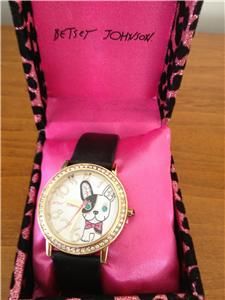Auth Betsey Johnson Bling Puppy Dog Watch $59 USA Seller