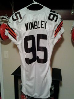 Cleveland Browns Game Jersey Autographed Wimbley Titans