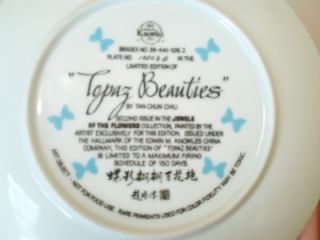 topaz beauties collector s plate by tan chun chiu