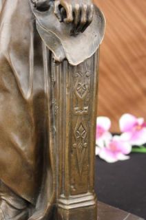 Signed Carrier Honoring Frederic Chopin Bronze Sculpture Statue Figure