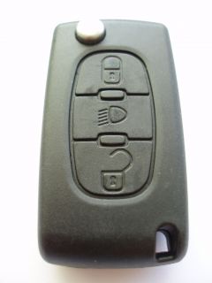  Flip Key Fob Case for Citroen C4 C5 C6 C8 Remote Light BTN