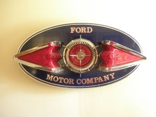 CLASSIC CAR ART 1950S FORD AUTOMOBILE PARTS WALL ART LIGHTS UP 30 LONG