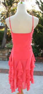 Max and Cleo $168 Coral Rose Cocktail Prom Dress 6