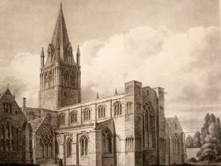  after J. Buckler 1808 LG Folio Aquatint. Christchurch Cathedral Oxford
