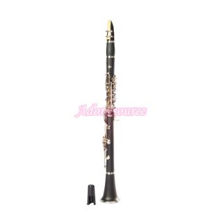  ABS Brass Nickel Plated Clarinet Case Manual Cloth Screwdriver