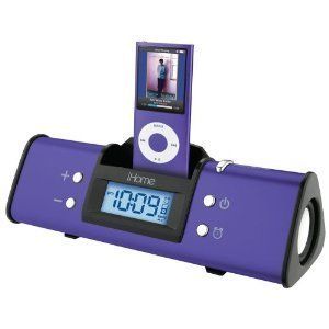  SPEAKER SYSTEM DOCK iPOD iPHONE ALARM CLOCK RADIO iH16 (Lilac