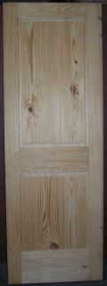 Knotty Pine 2 Panel Interior Door Raised Panel V Grooved Panels 28x80