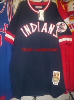 Ness 1975 Cleveland Indians D Eckersley Throwback Jersey 60
