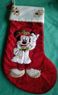  disney mickey mouse victorian christmas stocking purchased from disney
