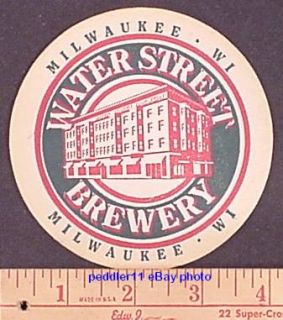 Main Street Brewery 4 inch Round Beer Coaster Milwaukee Wisconsin 37