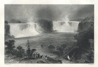  Niagara Falls from Clifton Hill Antique 1854