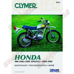  Honda Singles 100cc 350cc OHC Clymer Motorcycle Repair Manual