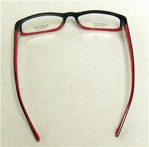  T9858 New Red Black Eyeglasses with Magnetic Sunglass Over Top