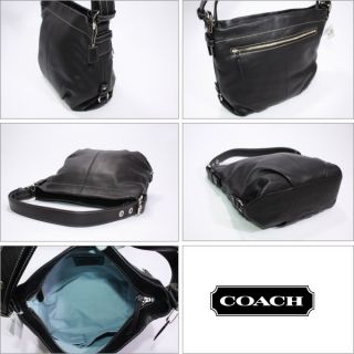 Coach Leather Duffle Shoulder Crossbody Bag Tote $358 Black F15064 New