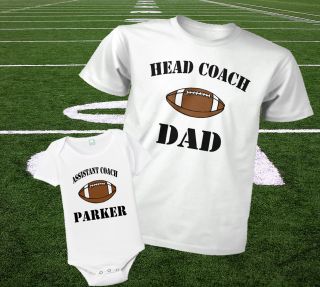  Shirt Set Personal Dad Football Head Coach Assistant Coach T Shirt