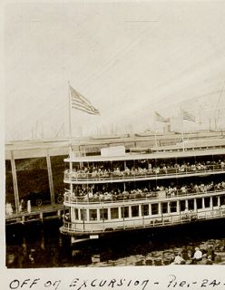 Rare photograph STEAMSHIP CLERMONT 1922 passenger ferry San