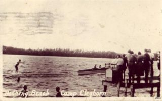 waupaca wisconsin camp cleghorn beach 1921 rp