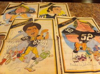  Newspaper 1980 Chuck Livolsi Steelers Print 4pc Swann Noll Kolb