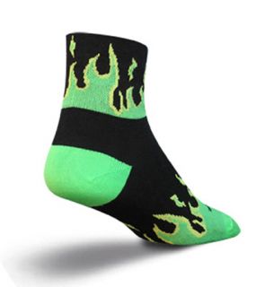 SockGuy Green Flames Socks