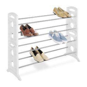 Floor Shoe Stand White 20 PR Closet Rack Organizer New