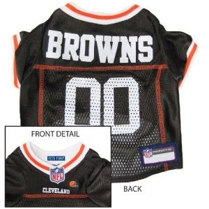Cleveland Browns Brown Mesh Pet Dog Jersey with NFL Patch XS s M L