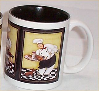  Chef Bistro Ceramic Coffee Mug Kitchen Mugs Black chefs Colored Tone