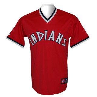 Cleveland Indians 1975 Coop Throwback Red Jersey XXL