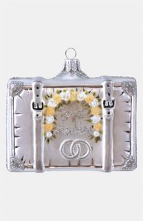  at Home Married 2012 Glass Suitcase Ornament