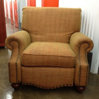 Luxury Bassett Club Room Recliner Chair Fabric Furniture Pick Up Only