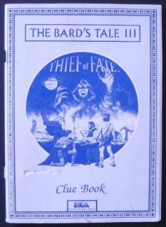  the bard s tale iii thief of fate clue book minor nick on front cover