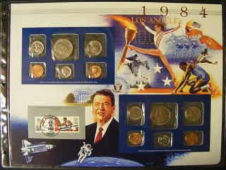 1984 Postal Commemorative Society 10 Coin UNC Mint Set